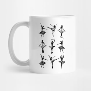 Watercolor Ballerinas (Black) Mug